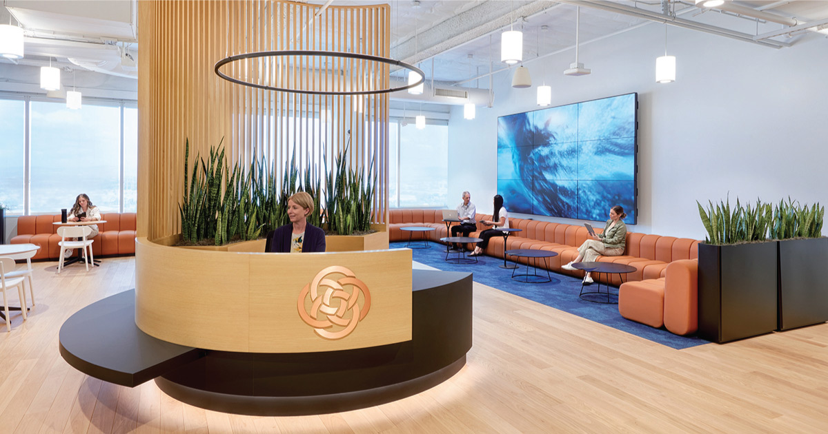 Bright modern workplace