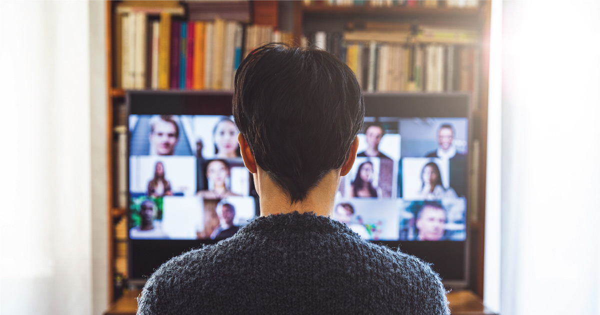 A professional setting showing a diverse group of individuals engaged in an online meeting through Microsoft Teams.
