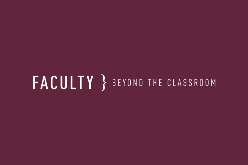 Graphic that says "Faculty } Beyond the Classroom"