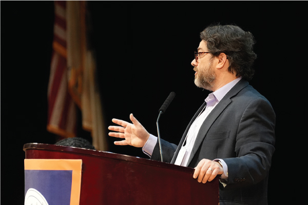 Photo of Dr. Jonathan B. Singer at the 2022 NRCI conference, It’s Tough Enough: Adolescent Mental Health in Our Changing World.