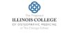 A banner displays the logo and names of The Chicago School's proposed Illinois College of Osteopathic Medicine.