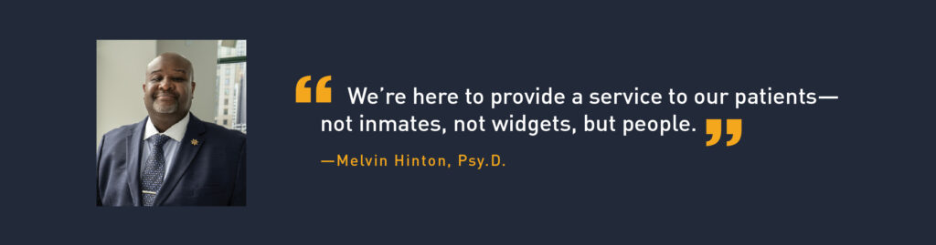 melvin hinton quote we're here to provide a service to our patients