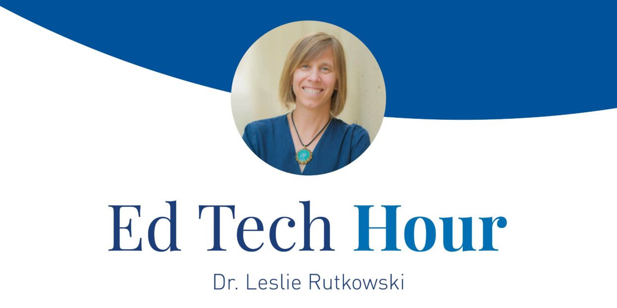 Banner with headshot of Dr. Leslie Rutkowski