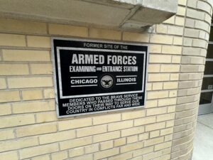Historical marker. exterior of 400 S. Jefferson.