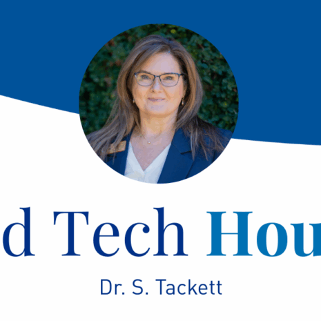 Banner with headshot of Dr. Samantha Tackett