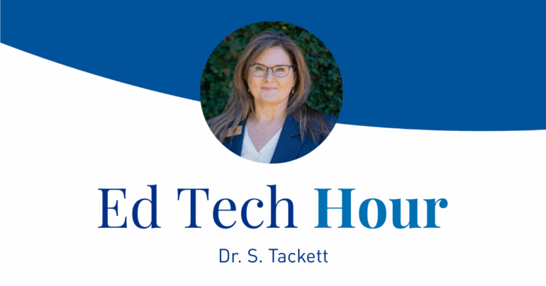 Banner with headshot of Dr. Samantha Tackett