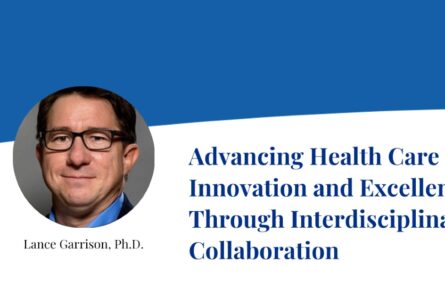 Lance Garrison, Ph.D., smiles in a headshot inset on a banner displaying his name.