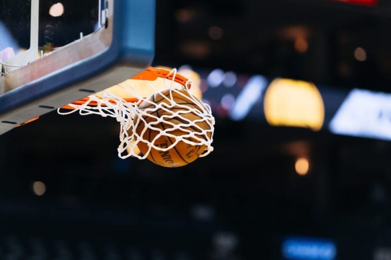 basketball in hoop