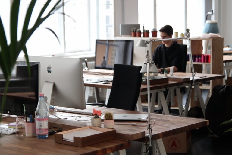 creative office with several workstations