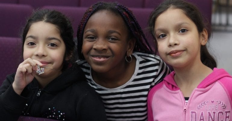 three young girls