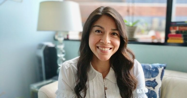 woman in white shirt