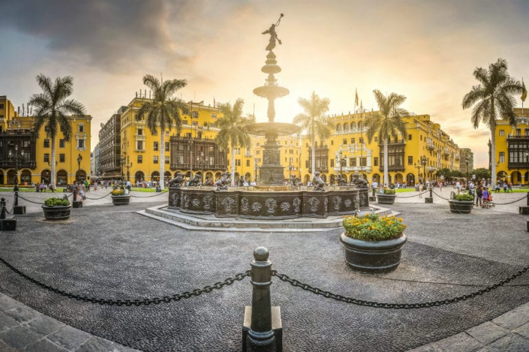fountain in lima peru