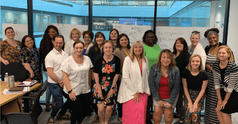group of women after mental health first aid training