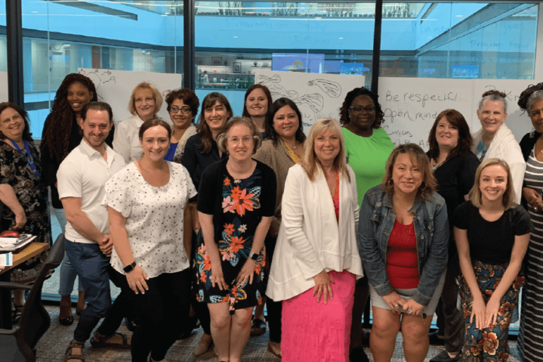 group of women after mental health first aid training