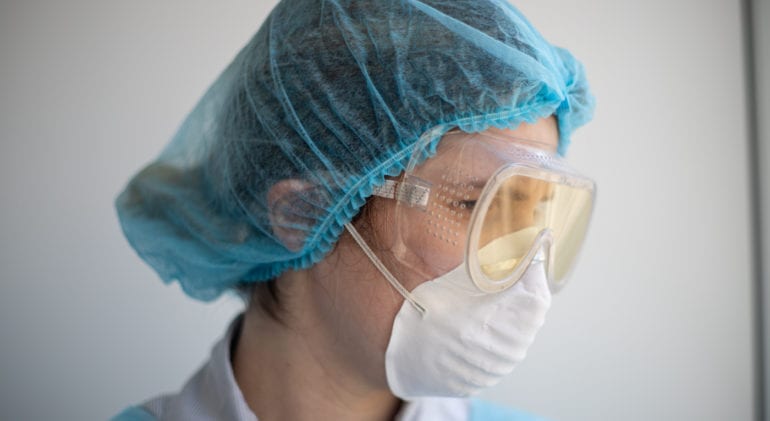 nurse in PPE