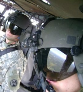 Anthony Edgecomb in helicopter