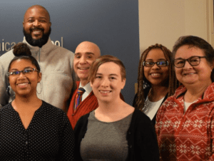 Dr. Quiñonez with team members left rear to right: Charles Kelley,Jr., Dr. Michael Barr, Alicia Scott, Lisa Hilleren and Stephanie Dixon.