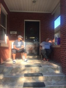 Deondre with neighbors