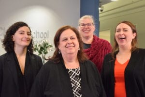 Kate Mahoney with colleagues