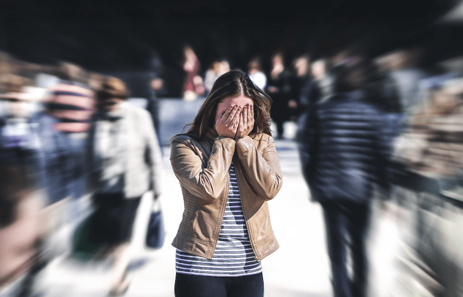 Woman feeling stigma